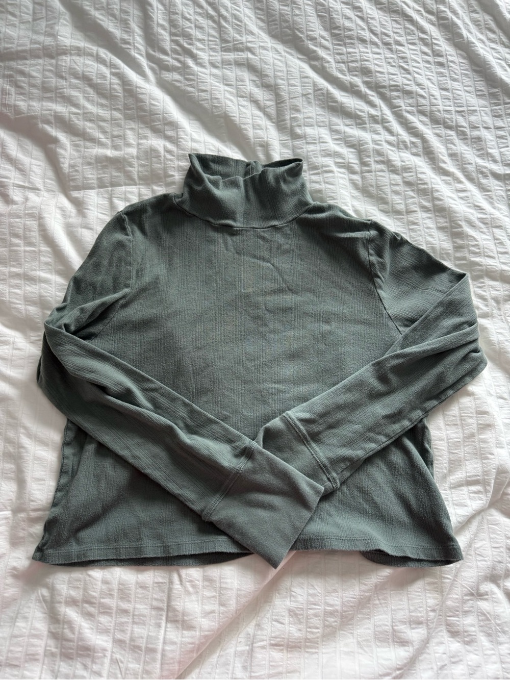 Turtleneck Long-Sleeve Sweater - Sage Green